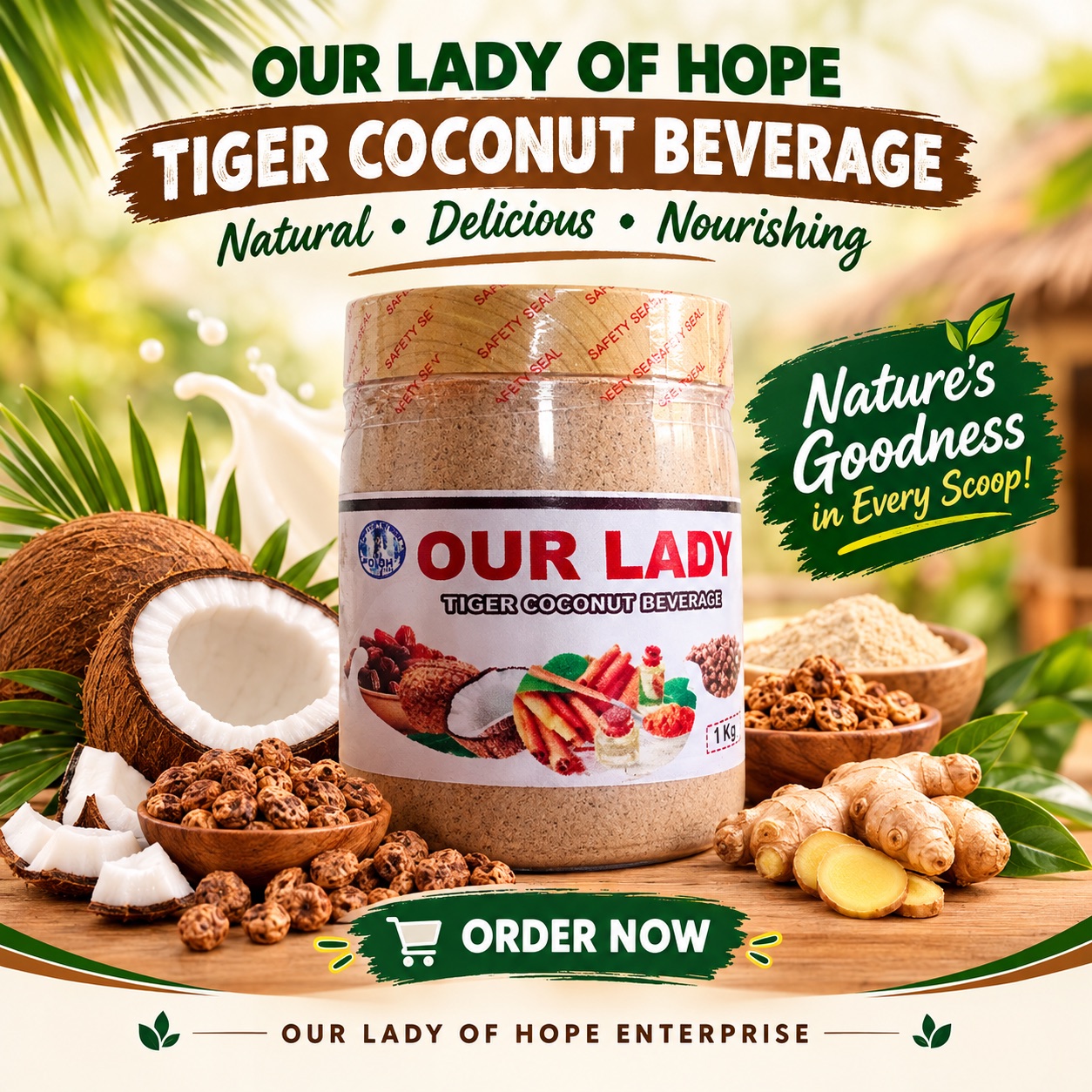 Our Lady of Hope herbal product packaging
